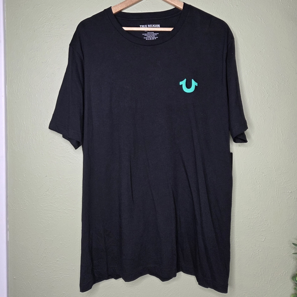 NWT True Religion Tee XXL Buddha Logo Lucky Horseshoe